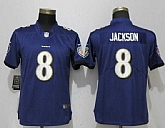 Women Nike Ravens 8 LaMar Jackson Purple Vapor Untouchable Limited Jersey